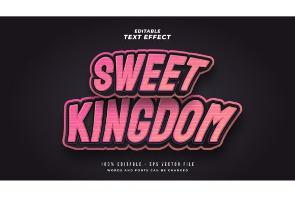 3D Game Text Effect: Bold Pink and Blue Styles for Your Projects