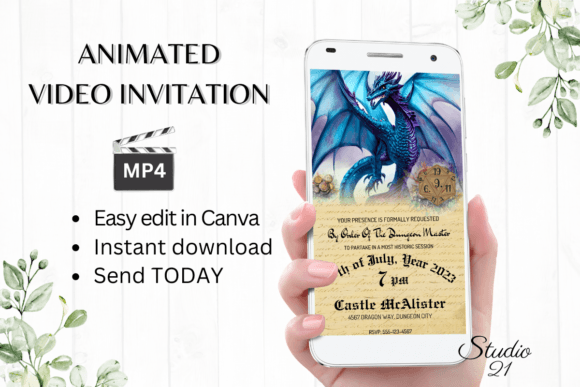 Animated D&D Game Invitation GA100: Your Next Creative Asset