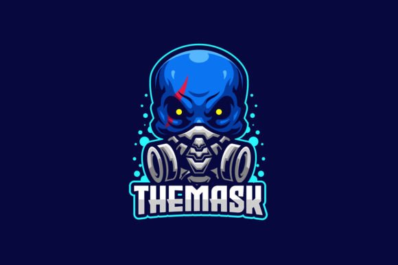 Blue Mask E-sports Game Mascot Logo: Design & Branding Guide