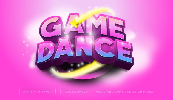 Game Dance Text Style Effect Editable