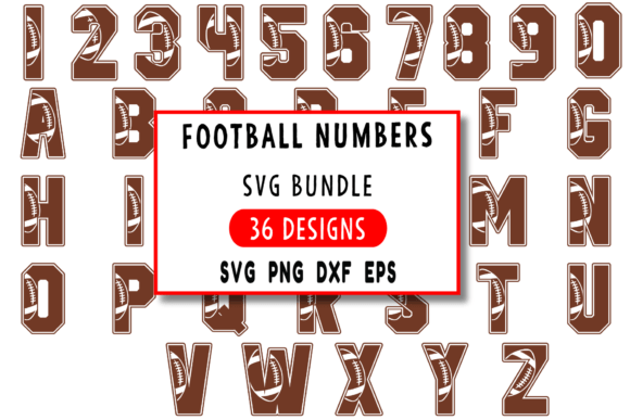 Game-Day Ready: Bold Football Numbers SVG Bundle