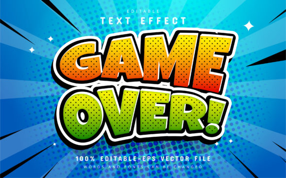 Game Over Comic Style Text Effect: A Dynamic Design Asset