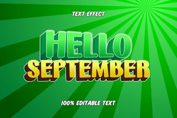 Hello September Game Style Text Effect: Editable Typography for Dynamic Designs