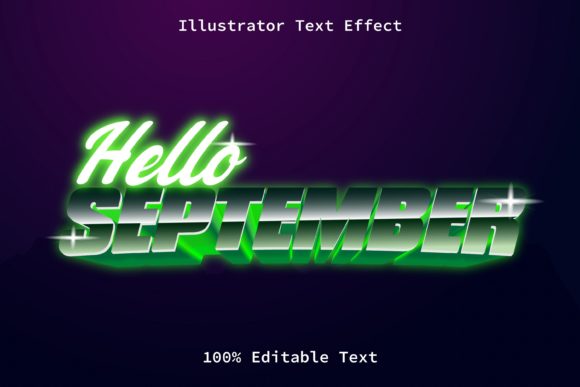 Light Up Your September Designs with Neon Style Typography