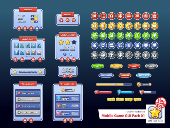 Mobile Game GUI Pack 01: Your Toolkit for Polished Interfaces